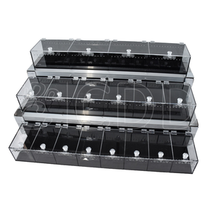 Vitrines pour reptiles de qualité commerciale OEM pour <span class=keywords><strong>python</strong></span> vert, cadre en aluminium, façade en acrylique, accès frontal, compatible LED, réponse 24h - Product Image 2