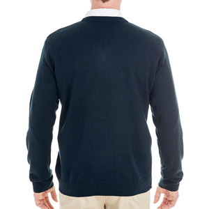 Veste pull en molleton sans doublure à col en V pour homme, avec poches, coupe ample, respirante, coupe-vent, écologique, longue veste d'hiver - Product Image 5