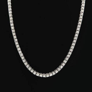 Collier de chaîne de tennis en diamant Moissanite VVS en argent sterling 925 pour hommes - Product Image 2