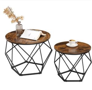 Professional design metal wood coffee <b>table</b> for kitchenware office home restaurant living room garden decoration made in india - Product Image 3