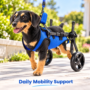 <span class=keywords><strong>Chariot</strong></span> de soutien arrière pliable et réglable en alliage d'aluminium à 2 roues pour chiens et chats âgés ou handicapés - Vente en gros - Product Image 1