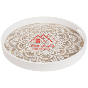 Bandeja para servir alimentos de Metal hecha a mano superventas 2025 bandeja para servir alimentos de madera tallada a mano - Product Image 6