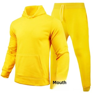 Ensemble sweat à capuche et jogging pour homme, hiver 2025, écologique, respirant, 100% coton imprimé - Tenue de sport pour la rentrée scolaire - Product Image 1