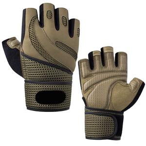 Transpirable deporte Fitness entrenamiento levantamiento de pesas medio dedo muñeca envoltura gimnasio levantamiento de pesas guantes para hombres mujeres - Product Image 4