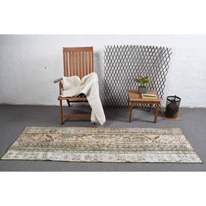 Tapis en laine classique fait main Vintage Beige et bleu Patchwork taille 230X770cm pour entrée adolescente 10mm hauteur de pile en peluche - Product Image 3