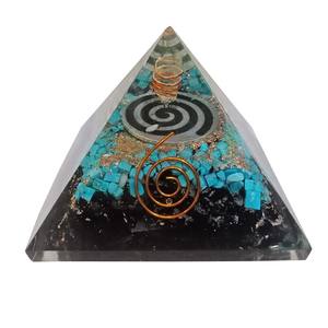 Pirámide de orgona de turmalina negra natural, venta al por mayor, cristales curativos naturales, piedras preciosas, energía, Pirámides de orgonita a la venta - Product Image 2