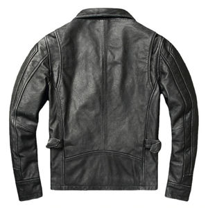 Veste en cuir marron pour hommes de qualité supérieure-Vestes en cuir d'agneau véritable pour hommes - Product Image 2