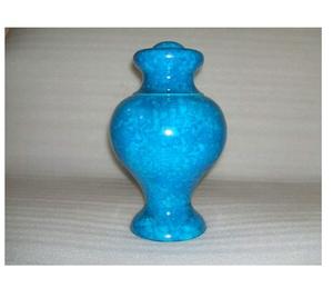 Urnes en aluminium massif de haute qualité unique émail bleu brillant fini élégant pour urne funéraire fournitures urnes en métal en gros Pri - Product Image 6