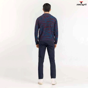 Pull pour homme tendance, à col rond, en tricot, anti-rides, anti-boulochage, séchage rapide, logo personnalisable sur le devant, vente chaude pour l'hiver - Product Image 4