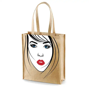 Sacs à provisions fourre-tout en jute imprimés écologiques et personnalisés avec poignée automatique et conception en toile de jute à un prix compétitif - Product Image 5