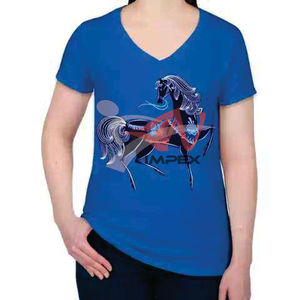 เสื้อยืดผ้าฝ้ายสำหรับผู้หญิงเสื้อยืดพิมพ์โลโก้แบบยืดหยุ่นสำหรับฤดูร้อน - Product Image 5