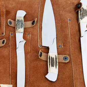 ชุดมีดทำครัวเหล็กดามัสกัส VG-10 ทำมือ ด้ามไม้ ล้างในเครื่องล้างจานได้ ดีไซน์อุตสาหกรรม ปรับความยาวด้ามได้ - Product Image 5