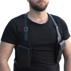 OEM bas prix toutes saisons en cuir PU fait à la main en cuir double étui sac hommes/femmes pour la mode - Product Image 1