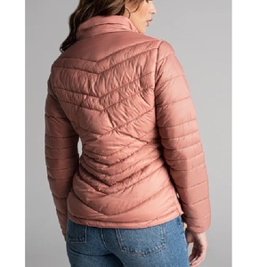 Blouson bombardier matelassé à broderie pour femmes de meilleure qualité, style coréen, coupe ajustée, manteau flatteur grande taille en coton rembourré - Product Image 2