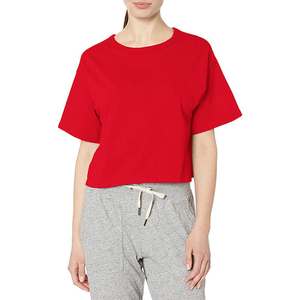 Top corto de manga larga para mujer, camisetas personalizadas de algodón 100%, ropa de calle de gran tamaño para mujer con estampado, camisetas para mujer - Product Image 4