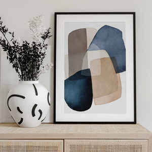 Bloques de Patrones de Naturaleza Muerta en Azul y Marrón - Product Image 1