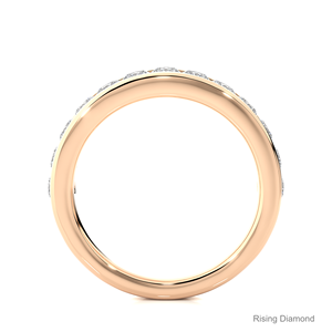 0.96 CTW round Lab ชุดเพชรที่โตขึ้นครึ่งนิรันดร์วงแหวนแต่งงาน CVD และแหวนครบรอบโรสโกลด์ของขวัญวันครบรอบปีที่สมบูรณ์แบบ - Product Image 2