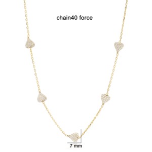 Collar con Colgante de Zirconia Brillante con Diseño de Corazón de 7 mm, Collar para Mujer, Hecho a Mano en Turquía, Joyería de Plata de Ley 925 al por Mayor - Product Image 3