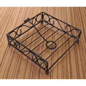 Modern <b>Black</b> Metal Napkin Holder Multi-Functional for Dining Table Kitchen Restaurant Outdoor Use Custom Logo Packaged in Carton - Product Image 6