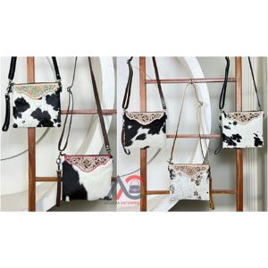 Sac bandoulière en cuir de vachette floral fait main de haute qualité, style western, avec pochette à main, collection 2026, le plus vendu - Product Image 1