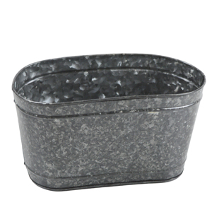 Galvanized Garden Planter Iron Design <b>Pots</b> and <b>Basket</b> for Home Decor Outdoor and Restaurant Decor - Product Image 2