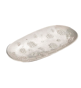 Plateau ovale en métal de couleur or au design moderne pour la maison hôtel ustensiles de cuisine restaurant servant des outils décoratifs pour la salade - Product Image 2