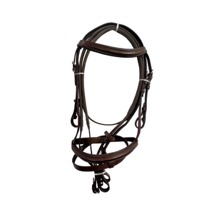 Premium Quality Handcrafted Flash <b>Bridle</b> Leather Padded Raised Noseband Grip Rubber Reins Strong Handcrafted Removable Flash - Product Image 6