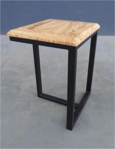 New steel wood coffee <b>table</b> black for kitchenware office home restaurant living room garden decoration made in india wholesale - Product Image 6