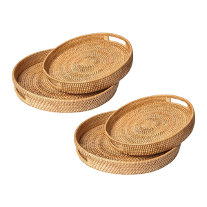 ผลิตภัณฑ์ชั้นนำช่วยเพิ่มเสน่ห์ให้กับบ้านของคุณด้วยถาดหวายสานมืออเนกประสงค์คุณภาพสูง - Product Image 1