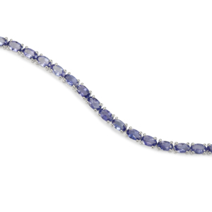 Pulsera de tenis de tanzanita en plata de ley de 7.74 quilates - Product Image 3