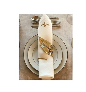 Servilletero de metal con patrón floral elegante para mesa de cena formal, banquete de boda, catering, restaurante, decoración de cocina para el hogar - Product Image 1