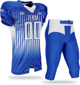 Nouvelle conception, uniforme de football américain professionnel, ensemble de maillot et de pantalon, taille plus, short personnalisé, équipe personnalisée, 100% polyester, logo personnalisé - Product Image 1