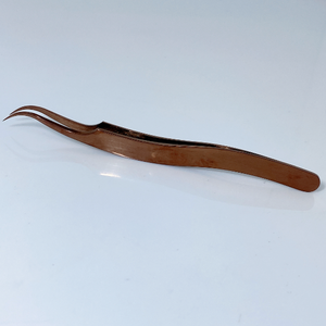 Plasma <b>Rose</b> <b>Gold</b> Color Tweezers Stainless Steel Fine Quality Eyelash Tweezers Straight and Curved <b>Top</b> Quality Lash Tweezes - Product Image 3