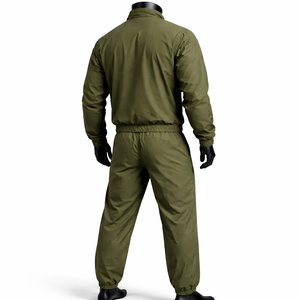 Conjunto Deportivo Cortavientos Verde Oliva para Hombre, Traje Deportivo Ligero de Tela Tejida, Chaqueta con Cierre Completo, Pantalones de Pierna Recta, Logotipo Personalizado OEM - Product Image 6