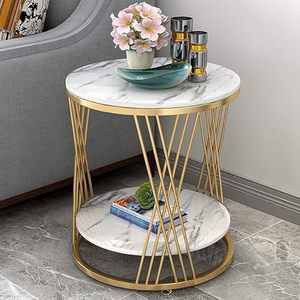 Mesa de centro superior de mármol con marco de metal/para sala de estar, sofá, mesa de té central - Product Image 3