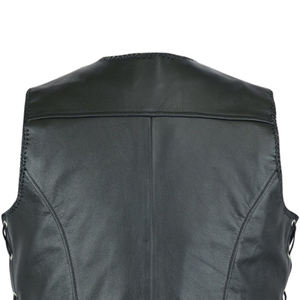 Gilet en cuir décontracté pour hommes Design sans manches d'hiver avec poche en 5 dimensions Prix raisonnables pour vêtements d'extérieur - Product Image 4