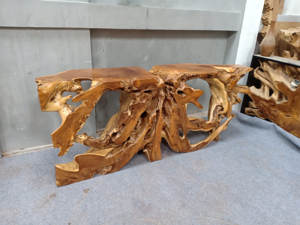 TABLE CONSOLE RACINE DE TECK POUR SALON-DÉCORATION MEUBLES EN BOIS-FABRICANT DE MEUBLES JEPARA INDONÉSIE 19 - Product Image 6