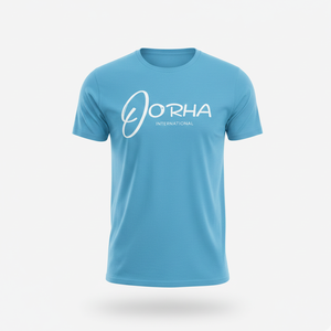 เสื้อยืดสีฟ้าขายดี พร้อมปักชื่อแบรนด์ตามสั่ง เสื้อแขนสั้นสำหรับผู้ชาย รับประกันคุณภาพสูง เสื้อยืดผู้ชาย - Product Image 1