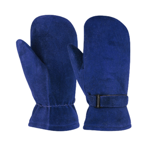 Guantes de soldadura de cuero de seguridad duraderos 100%, guantes de mano protectores antideslizantes cómodos para trabajo Industrial de palma para hombres - Product Image 2