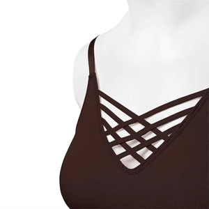 Soutien-gorge de sport rayé au design tendance pour femmes, tissu doux sans couture, évacuation de la transpiration, confort pour le fitness et le yoga - Product Image 6