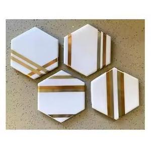 Wood and Resin <b>Coaster</b> <b>Set</b> for Drinkware and Serve Ware Use Mats & Pads Available at Wholesale Price Resin and Wood - Product Image 1