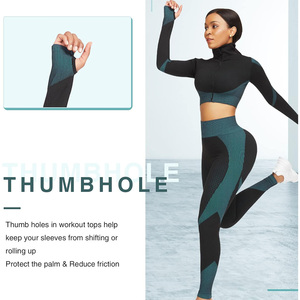 Ensembles de sport personnalisables Street Grace pour femmes en Spandex/Polyester, tissu respirant à séchage rapide, coupe confortable, taille élastique pour le yoga - Product Image 4