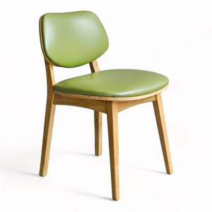 เก้าอี้ร้านอาหารแบบซ้อนได้พร้อมเบาะนุ่มและโครงไม้ยางพารา-GCF168 - Product Image 1