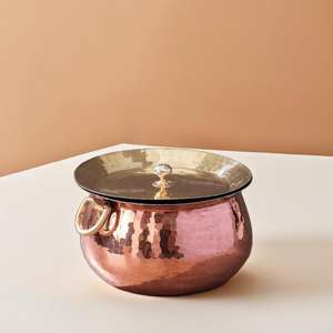 Madurai Handi en cuivre martelé idéal pour la cuisson lente et les plats indiens traditionnels riches - Product Image 2