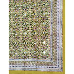 Hand Block Printed King Size 100% Cotton Double Bedsheet Pillow Cover Eco-Friendly Floral <b>Comforter</b> <b>Set</b> for Home 3 Pcs <b>Set</b> - Product Image 2