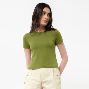 Camiseta corta ajustada para mujer de la mejor calidad con pantalones cortos de secado rápido Color y tamaño personalizados con mangas de secado rápido - Product Image 1