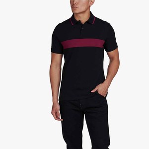 Polo brodé/imprimé pour homme, design personnalisé, manches mi-longues, pour l'été - Product Image 1