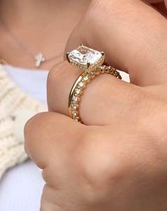 Bague de fiançailles en or 14kt IGI Certificate Bague cadeau luxueuse pour femme anniversaire - Product Image 3