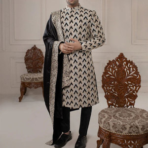 Diseño étnico personalizado Sherwani cómodo para hombre para invierno para fiesta mejor precio al por mayor - Product Image 3