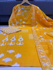 Ensemble Salwar Kameez Moderne Réversible en Coton Pur 60-60 avec Broderie Miroir pour Femme – Idéal pour les Fêtes - Product Image 3